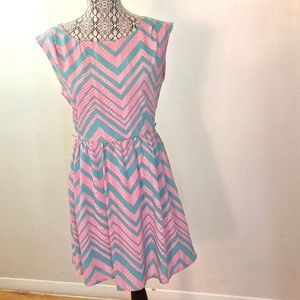 🌸Women's Pink/Teal Sleevless mini Dress